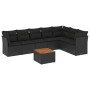 8-teiliges Gartensofa-Set und schwarze synthetische Rattankissen von , Gartensets - Ref: Foro24-3256006, Preis: 513,99 €, Rab...