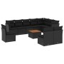 11-teiliges Gartensofa-Set und schwarze synthetische Rattankissen von , Gartensets - Ref: Foro24-3256027, Preis: 670,23 €, Ra...