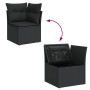 11-teiliges Gartensofa-Set und schwarze synthetische Rattankissen von , Gartensets - Ref: Foro24-3256027, Preis: 670,23 €, Ra...