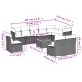 Gartensofa-Set mit beigem Kissenmix, 11-teilig aus PE-Rattan von , Gartensets - Ref: Foro24-3256031, Preis: 729,18 €, Rabatt: %