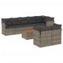 9-piece garden furniture set and gray synthetic rattan cushions by , Garden sets - Ref: Foro24-3256067, Price: 584,99 €, Disc...