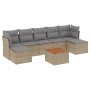 Gartensofa-Set mit beigem Kissenmix, 8-teilig aus PE-Rattan von , Gartensets - Ref: Foro24-3256108, Preis: 484,99 €, Rabatt: %