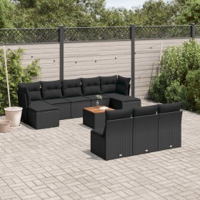 11-teiliges Gartensofa-Set und schwarze synthetische Rattankissen von , Gartensets - Ref: Foro24-3256195, Preis: 645,49 €, Ra...