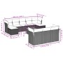 Gartensofa-Set mit beigem Kissenmix, 11-teilig aus PE-Rattan von , Gartensets - Ref: Foro24-3256213, Preis: 762,14 €, Rabatt: %