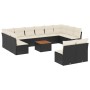 Gartensofa- und Kissenset 13-teilig aus schwarzem synthetischem Rattan von , Gartensets - Ref: Foro24-3256224, Preis: 758,00 ...