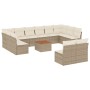 Gartensofa-Set mit Kissen, 13-teilig, beiges synthetisches Rattan von , Gartensets - Ref: Foro24-3256226, Preis: 977,99 €, Ra...