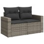 7-piece garden sofa set with gray PE rattan cushions by , Garden sets - Ref: Foro24-3256354, Price: 498,77 €, Discount: %