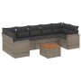 8-piece garden sofa set and gray synthetic rattan cushions by , Garden sets - Ref: Foro24-3256368, Price: 548,12 €, Discount: %