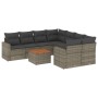 9-piece garden furniture set and gray synthetic rattan cushions by , Garden sets - Ref: Foro24-3256382, Price: 626,19 €, Disc...