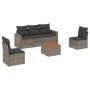 6-piece garden furniture set and gray synthetic rattan cushions by , Garden sets - Ref: Foro24-3256396, Price: 408,23 €, Disc...