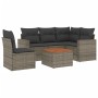 6-piece garden furniture set and gray synthetic rattan cushions by , Garden sets - Ref: Foro24-3256459, Price: 447,66 €, Disc...