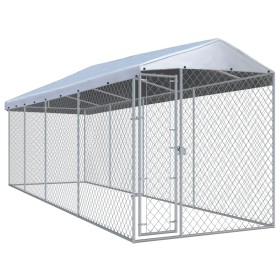 Outdoor kennel with roof 760x190x225 cm by vidaXL, Dog kennels and fences - Ref: Foro24-145031, Price: 496,90 €, Discount: %