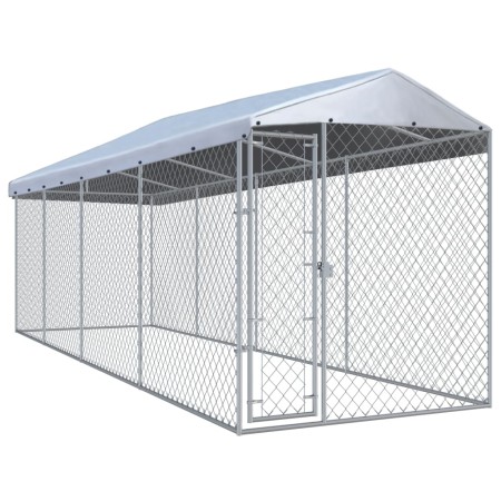 Perrera de exterior con tejado 760x190x225 cm de vidaXL, Casetas y cercados para perros - Ref: Foro24-145031, Precio: 496,05 ...