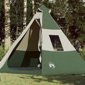 Green waterproof 7-person tipi tent by , tents - Ref: Foro24-94427, Price: 101,99 €, Discount: %