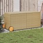 Garden storage box with wheels PE rattan beige mix 283L by , Outdoor storage boxes - Ref: Foro24-365319, Price: 137,42 €, Dis...