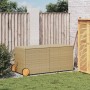 Garden storage box with wheels PE rattan beige mix 283L by , Outdoor storage boxes - Ref: Foro24-365319, Price: 137,42 €, Dis...