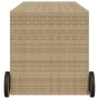 Garden storage box with wheels PE rattan beige mix 283L by , Outdoor storage boxes - Ref: Foro24-365319, Price: 137,42 €, Dis...