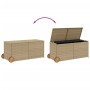 Garden storage box with wheels PE rattan beige mix 283L by , Outdoor storage boxes - Ref: Foro24-365319, Price: 137,42 €, Dis...