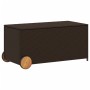 Garden storage box with wheels brown PE rattan 190L by , Outdoor storage boxes - Ref: Foro24-365325, Price: 97,99 €, Discount: %