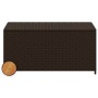 Garden storage box with wheels brown PE rattan 190L by , Outdoor storage boxes - Ref: Foro24-365325, Price: 97,99 €, Discount: %