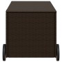 Garden storage box with wheels brown PE rattan 190L by , Outdoor storage boxes - Ref: Foro24-365325, Price: 97,99 €, Discount: %