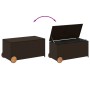 Garden storage box with wheels brown PE rattan 190L by , Outdoor storage boxes - Ref: Foro24-365325, Price: 97,99 €, Discount: %