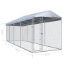 Perrera de exterior con tejado 760x190x225 cm de vidaXL, Casetas y cercados para perros - Ref: Foro24-145031, Precio: 496,05 ...