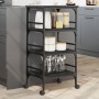 Black Engineered Wood Kitchen Cart 45x35x89.5cm by , Kitchen and dining carts - Ref: Foro24-842326, Price: 63,38 €, Discount: %