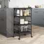 Black Engineered Wood Kitchen Cart 45x35x89.5cm by , Kitchen and dining carts - Ref: Foro24-842326, Price: 63,38 €, Discount: %