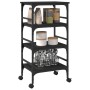 Black Engineered Wood Kitchen Cart 45x35x89.5cm by , Kitchen and dining carts - Ref: Foro24-842326, Price: 63,38 €, Discount: %