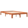 Estructura de cama madera maciza pino marrón cera 140x200 cm de , Camas y somieres - Ref: Foro24-844171, Precio: 119,99 €, De...