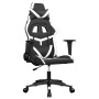 Black and white synthetic leather massage gaming chair by , Gaming chairs - Ref: Foro24-345428, Price: 124,22 €, Discount: %