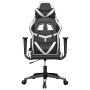 Schwarz-weißer Massage-Gaming-Stuhl aus Kunstleder von , Gaming-Stühle - Ref: Foro24-345428, Preis: 124,22 €, Rabatt: %