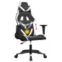 Silla gaming de masaje cuero sintético negro y blanco de , Sillones para videojuegos - Ref: Foro24-345428, Precio: 124,22 €, ...