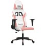 White and pink synthetic leather massage gaming chair by , Gaming chairs - Ref: Foro24-345454, Price: 127,06 €, Discount: %