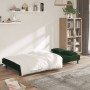 Sofá cama de 2 plazas con dos almohadas terciopelo verde oscuro de , Sofás - Ref: Foro24-375809, Precio: 221,59 €, Descuento: %