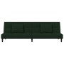 Sofá cama de 2 plazas con dos almohadas terciopelo verde oscuro de , Sofás - Ref: Foro24-375809, Precio: 221,59 €, Descuento: %