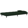 Sofá cama de 2 plazas con dos almohadas terciopelo verde oscuro de , Sofás - Ref: Foro24-375809, Precio: 221,59 €, Descuento: %