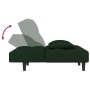 Sofá cama de 2 plazas con dos almohadas terciopelo verde oscuro de , Sofás - Ref: Foro24-375809, Precio: 221,59 €, Descuento: %