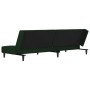 Sofá cama de 2 plazas con dos almohadas terciopelo verde oscuro de , Sofás - Ref: Foro24-375809, Precio: 221,59 €, Descuento: %