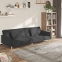 2-seater sofa bed with two pillows in dark gray fabric by , Sofas - Ref: Foro24-375800, Price: 241,15 €, Discount: %