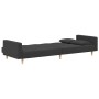 Sofá cama de 2 plazas con dos almohadas tela gris oscuro de , Sofás - Ref: Foro24-375800, Precio: 241,15 €, Descuento: %