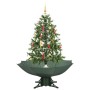 Árbol de Navidad con nieve con base en paraguas verde 140 cm de vidaXL, Arboles de navidad - Ref: Foro24-284333, Precio: 179,...