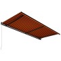 Orange and brown retractable manual awning 600x300 cm by , Awnings - Ref: Foro24-3055201, Price: 504,47 €, Discount: %