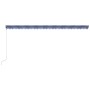 Awning with LED and wind sensor blue and white 600x300 cm by , Awnings - Ref: Foro24-3051284, Price: 638,95 €, Discount: %