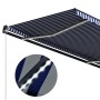 Awning with LED and wind sensor blue and white 600x300 cm by , Awnings - Ref: Foro24-3051284, Price: 638,95 €, Discount: %