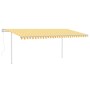 Toldo automático LED y sensor de viento amarillo blanco 5x3 m de , Toldos - Ref: Foro24-3069993, Precio: 760,75 €, Descuento: %