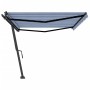 Toldo de pie retráctil manual azul y blanco 500x350 cm de , Toldos - Ref: Foro24-3069856, Precio: 555,73 €, Descuento: %