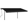 Toldo retráctil manual con postes gris antracita 4,5x3 m de , Toldos - Ref: Foro24-3070159, Precio: 483,06 €, Descuento: %