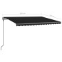 Toldo retráctil manual con postes gris antracita 4,5x3 m de , Toldos - Ref: Foro24-3070159, Precio: 483,06 €, Descuento: %